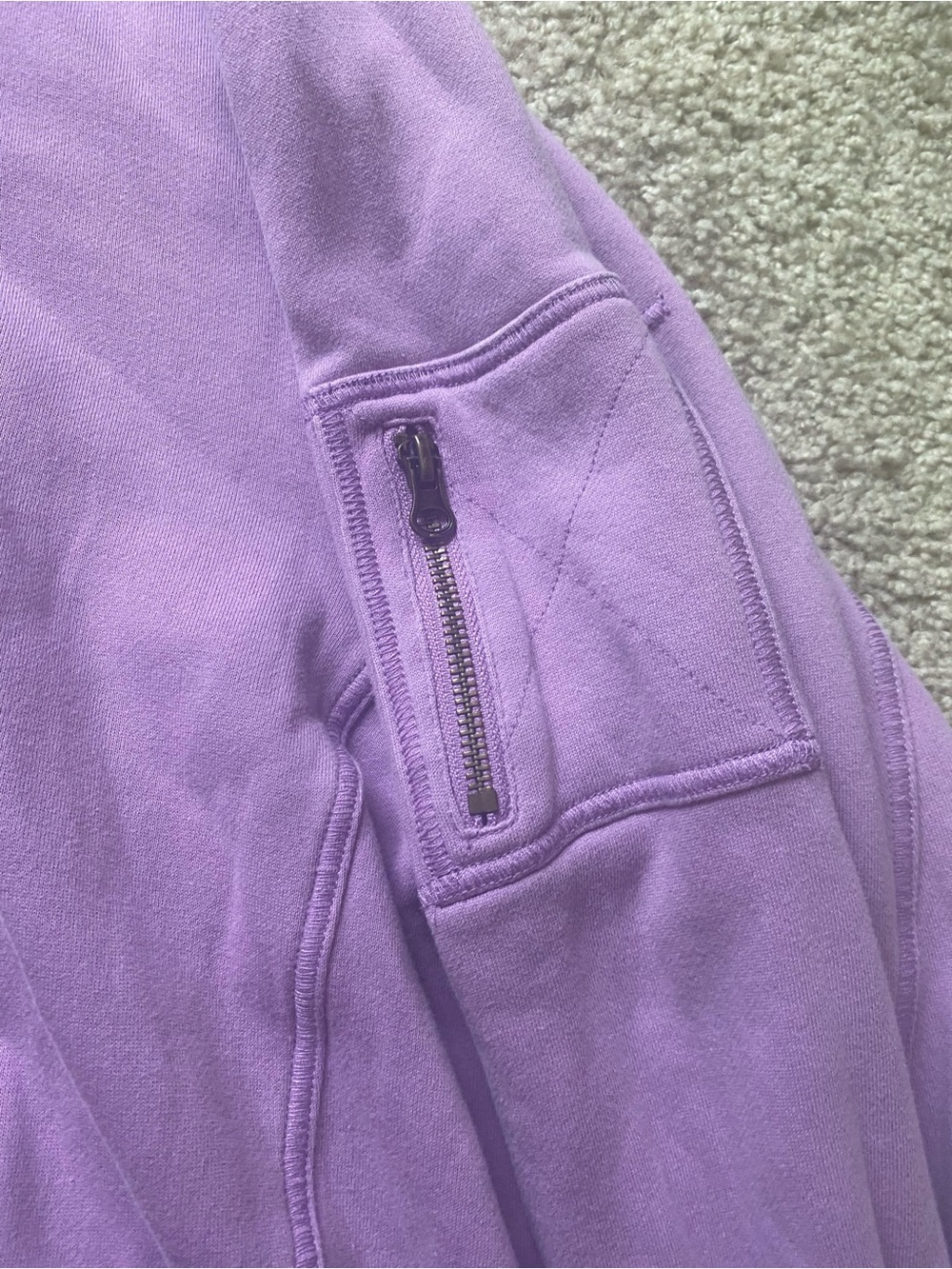 Free People By Your Side Lined Hoodie Sweatshirt Lilac Large - Picture 4 of 8